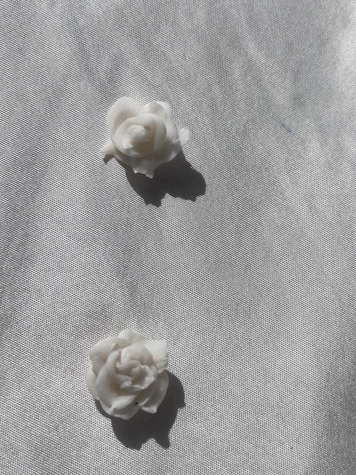 White Peony Blossom Earrings – Elegant Floral Statement Earrings, Romantic Peony Jewelry, Feminine Luxury Flower Earrings
