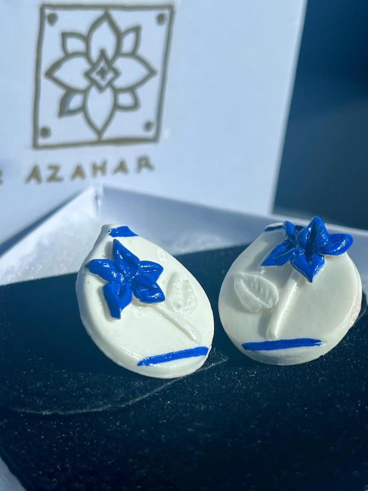 Spanish Tile Inspired Earrings · One of a Kind Handmade Earrings · Azahar Collection · Exclusive Artisan Jewelry