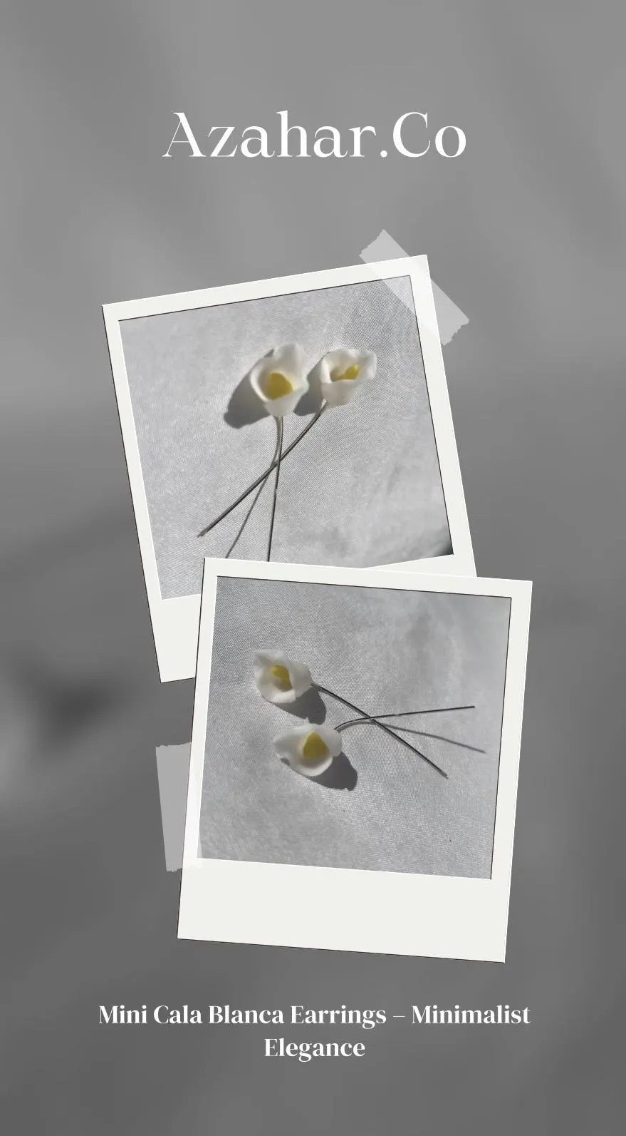 Mini Cala Blanca Earrings – Minimalist Elegance