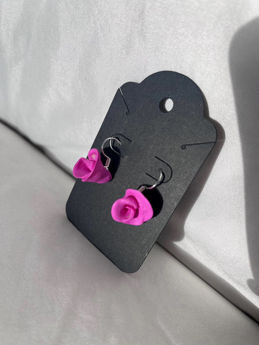 Rose Stud Earrings - Hypoallergenic Stainless Steel Posts