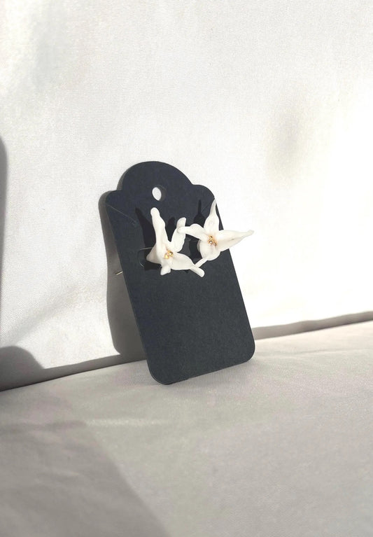 Delicate Flower Earrings, Feminine Gold-Plated Wedding Jewelry