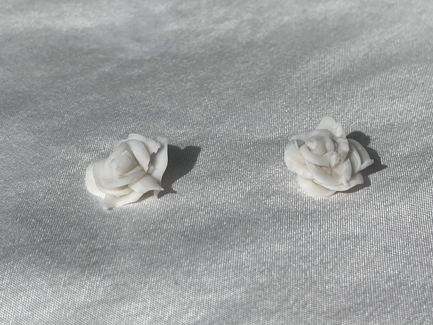 White Peony Blossom Earrings – Elegant Floral Statement Earrings, Romantic Peony Jewelry, Feminine Luxury Flower Earrings