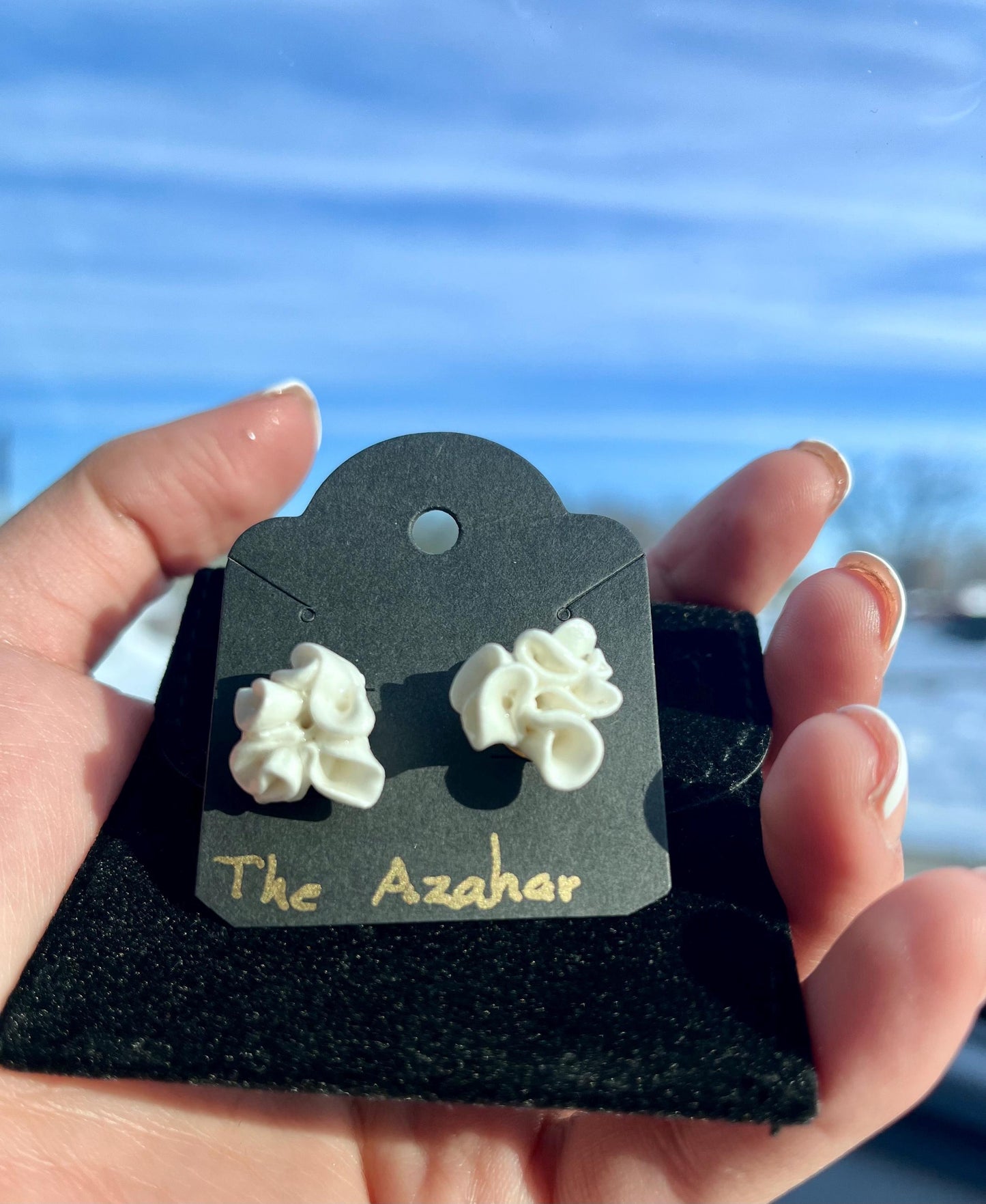 Azahar Flower Earrings · One of a Kind Handmade Earrings · Exclusive Artisan Jewelry